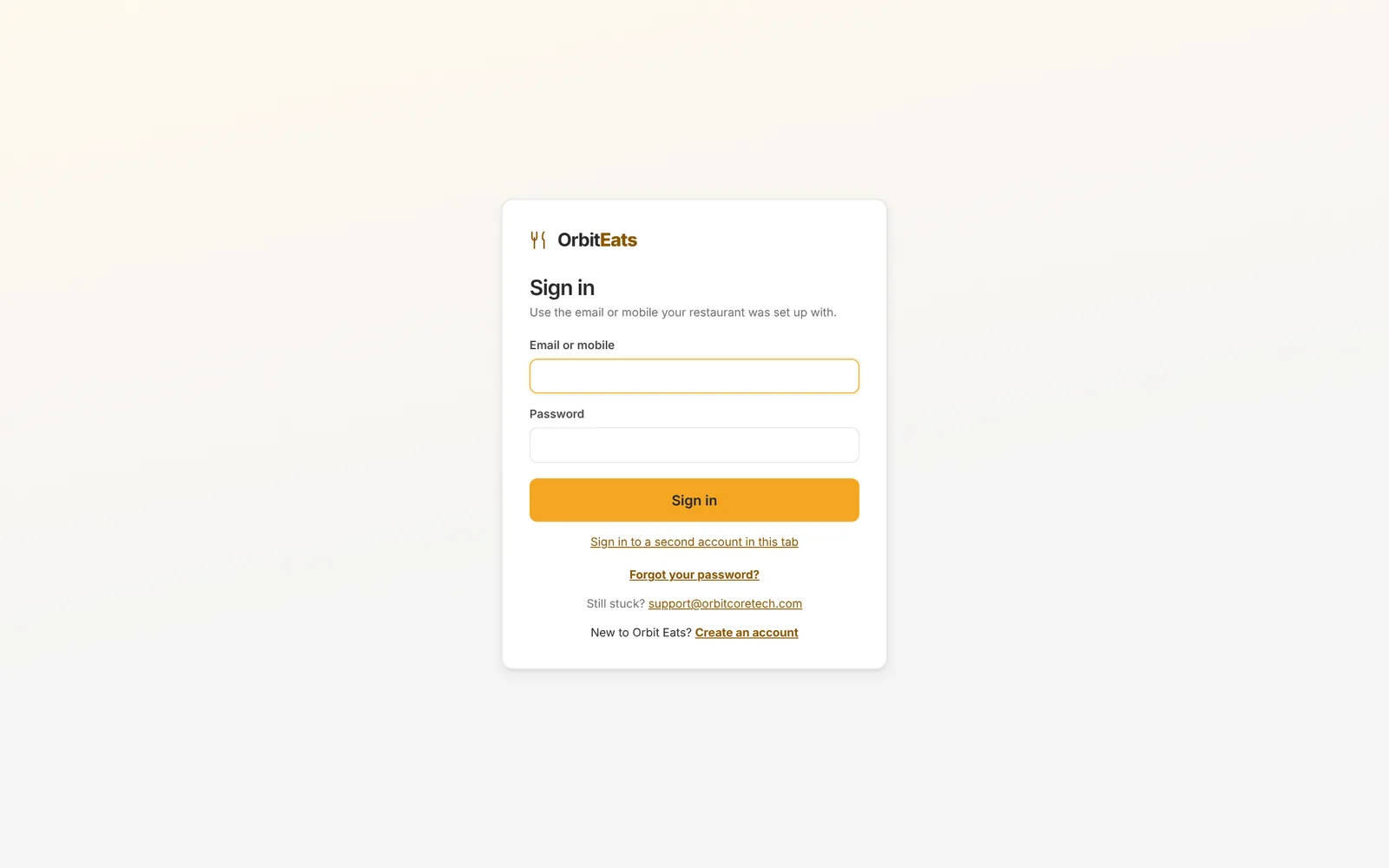 Restaurant sign-in